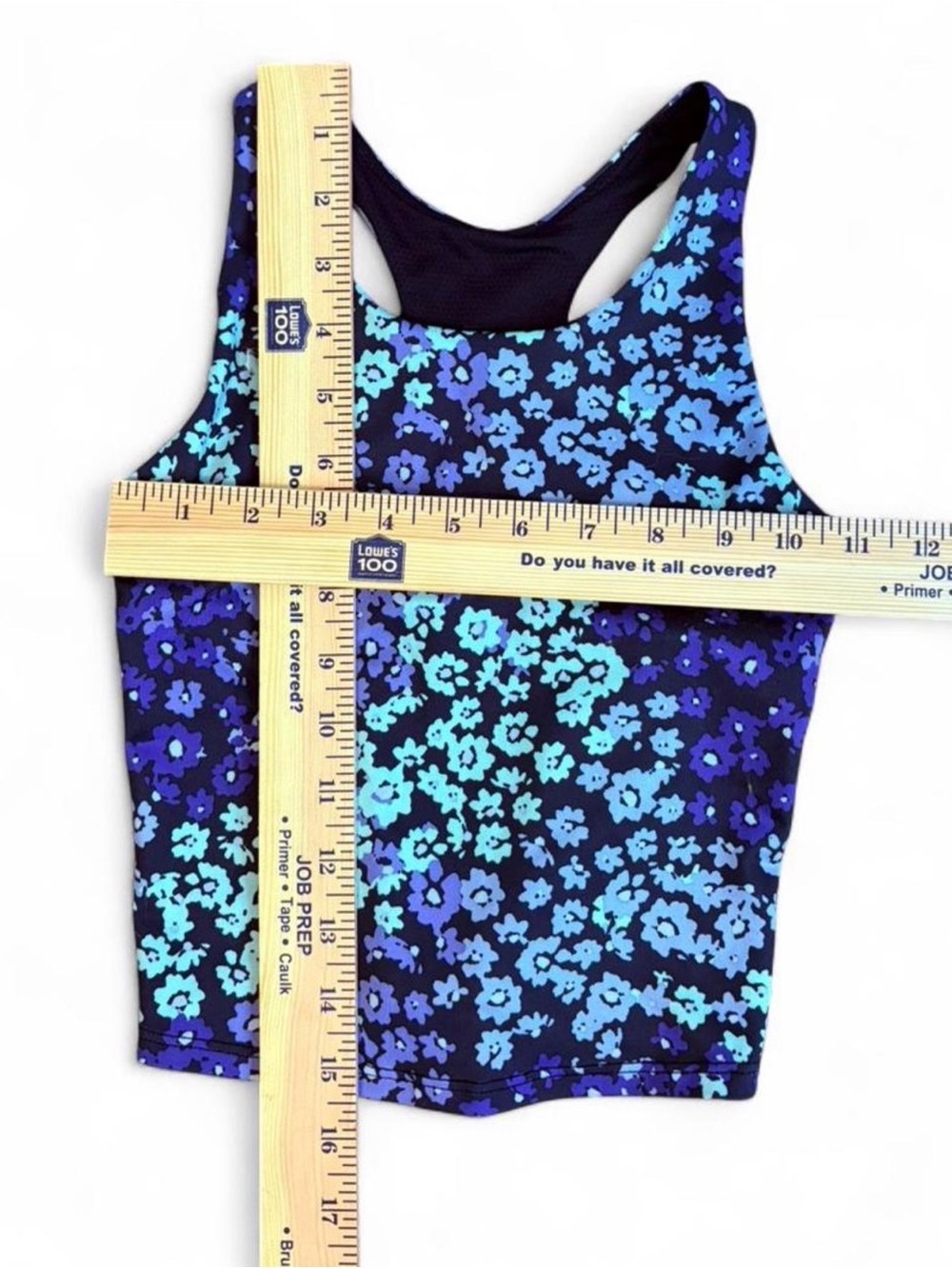 Athletic Works Navy Blue Floral Tank Top - Picture 4 of 4